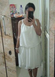 White Layered Mini Dress
