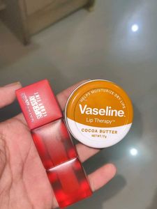 Maybelline teddy tint & Vaseline Lip therapy