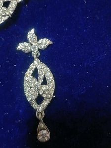 silver colour with sparkling rhinestone
