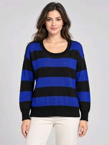 Blue & Black Striped Sweater