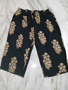 Stylish Black Printed Palazzos