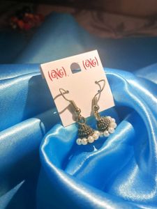 Black/ White Little Jhumkas
