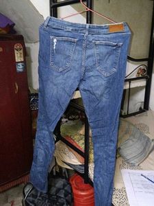 Blue Ripped Denim Jeans