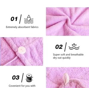 38.Soft Purple Microfiber Hair Towel Wrap