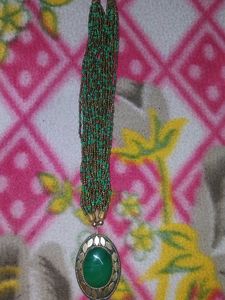 Beaded Stone Pendant Necklaces