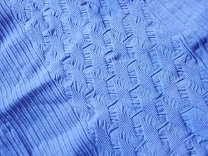 Blue Textured Mini Dress
