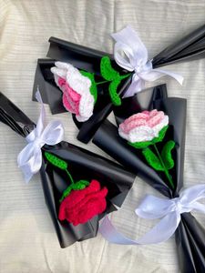 Handmade Crochet Rose Bouquet