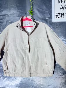 NINE WEST Cream Bomber Jacket