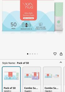 Nua XL Sanitary Pads With Secure Cover
