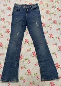 Trendy Blue Bootcut Jeans