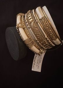 Vintage Ivory Resin Bangles