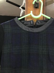 Dark green checkered dress (Bust-30/32) Length- 32