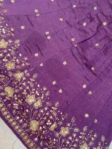 Purple Embroidered Lehenga Choli Set