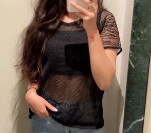 Black Net Top