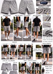 Teamspirit Grey Men's Activewear Shorts