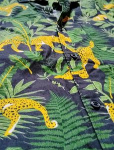 Men's Tropical Leopard Print Shirt