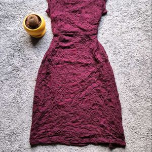 Lace Burgundy Bodycon