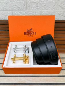 Hermes Belt  2 buckle  Set