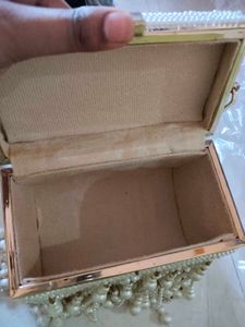 Exquisite Pearl Embellished Clutch Bag