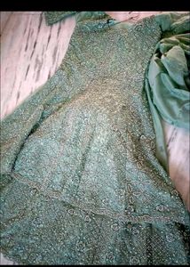 Elegant zardosi stonework Kurta Set with Dupatta