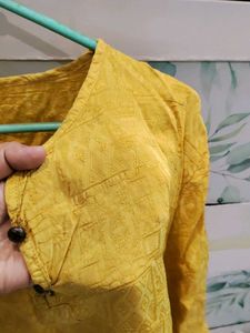 Yellow Cotton Kurta