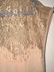 Forever 21 Elegant Lace Trimmed Top (size L)
