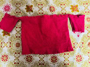 Chic Off-Shoulder Smocked Top