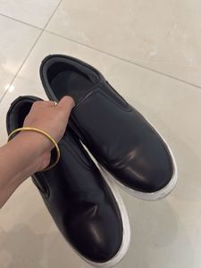 Classic Black Slip-On Sneakers