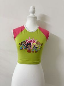 Y2K Bratz Graphic Crop Top✨