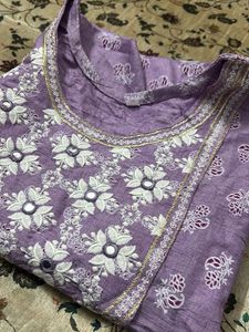 Pretty Purple Printed Kurta