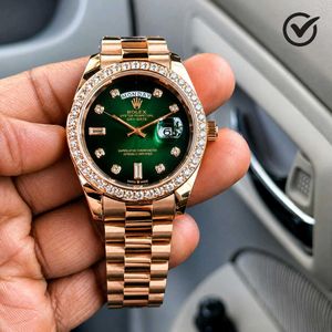 Rolex Day-Date Watch with Diamond Bezel