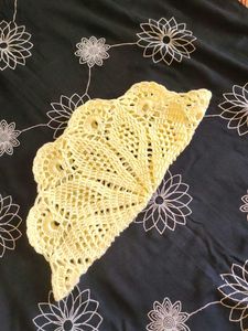 Handmade Yellow Crochet Doily