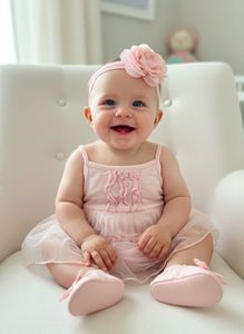 Cute Pink Baby Dress with Flower