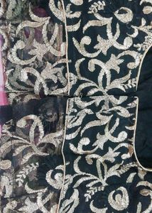 Black Full Embroidered Heavy Blouse