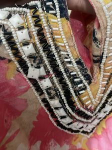 Vibrant Floral stone work  Embroidered Kurta