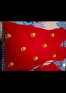 Embellished Red Ethnic Suits