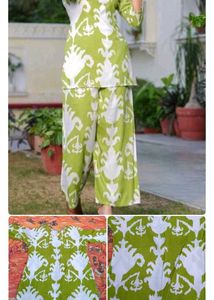 Lime Green Printed Co-ord Set