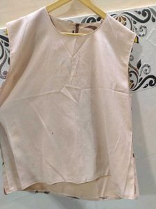 Stylish Beige Blazer with Unique Print