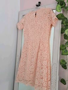Max Peach Lace Dress