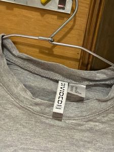 Grey Cropped  oversized T-Shirt