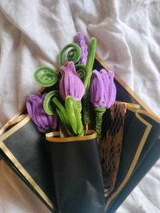 Handmade Purple Tulip Bouquet