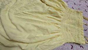 Cream Smocked Midi Dress