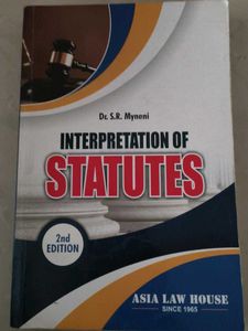 Interpretation of Statutes by Dr. S.R. Myneni