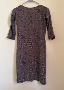 Brown Floral Kurti