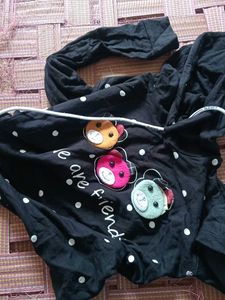 Cute Black Graphic Hoodie