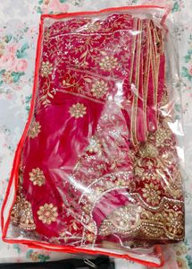Rani pink Embroidered Lehenga Choli