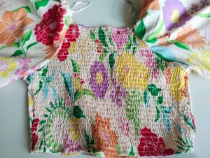 Zudio Floral Puff Sleeve Top