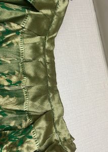 Emerald Green Off-Shoulder blouse lehanga