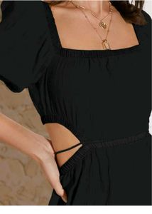 Black Fit &amp; Flare Cut-Out Mini Dress 👗