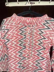 Patterned Jaipuri Kurti Set